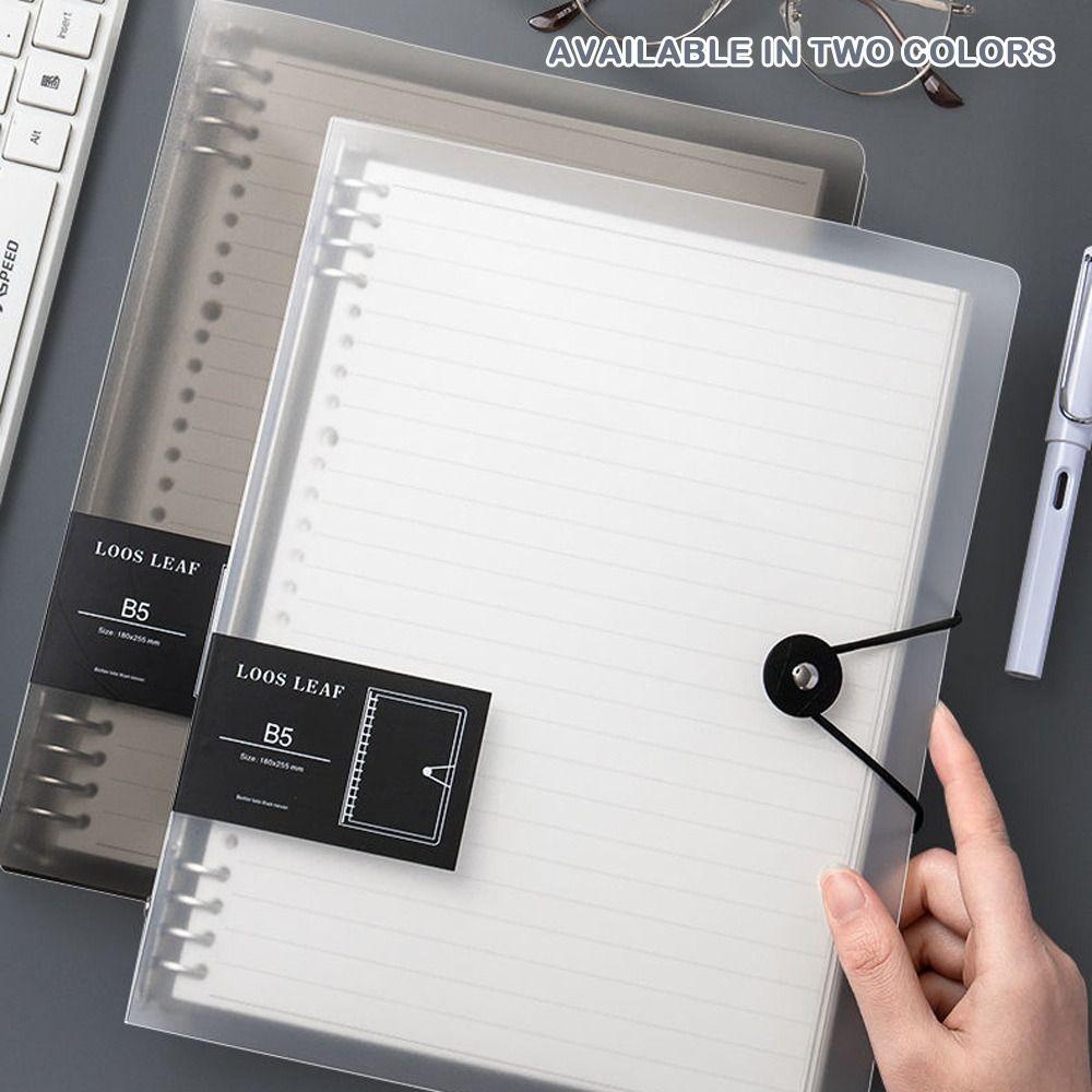 A5 B5 A4 Notebook Shell Transparent Note Book Binder Cover  for Office Stationery School Supplies