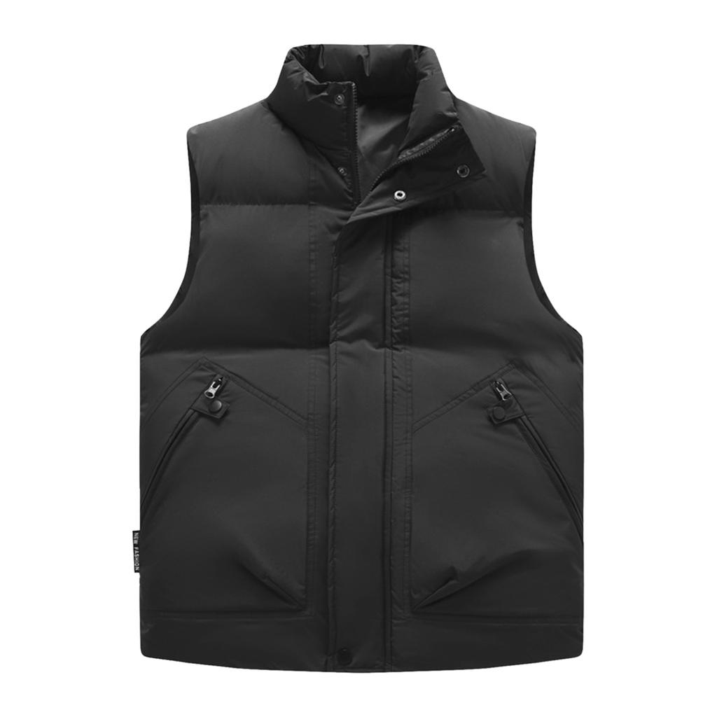 Зимний чистый воротник-стойка, пуховая хлопковая майка, облегающий крой и красивый молодой человек