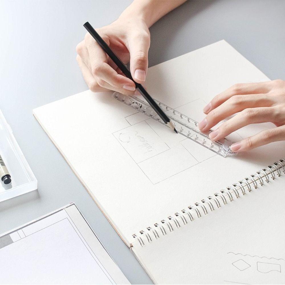 Clear Folding Ruler Geometry Measuring Ruler Angle Measurement Ruler Design Drawing Ruler