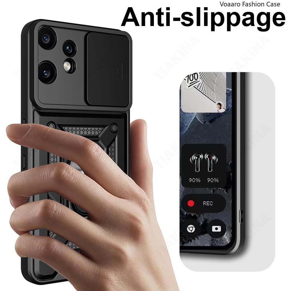 Чехол-книжка Slide Lens Armor для Nothing CMF Phone 2 Pro 5G, чехол для Nothing CMF Phone 2 Pro 5G, чехол с магнитной подставкой-кольцом