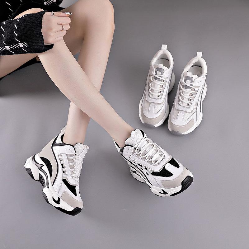 Fujin Springs Summer Shoes Woman Breathable Air Mesh Flat Platform Women Shoes Slip On Womens Loafers Swing Wedges Ladies Shoes