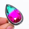 Bi-Color Tourmaline Gemstone 925 Sterling Silver Gift Jewelry Ring Size 7
