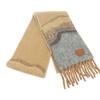 F655Stainless Steel1X02 Scarf Camel Wool/leather Women