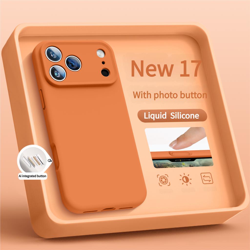 Официальный чехол из жидкого силикона для For Iphone 17 Air 16 15 14 13 12 11 Pro Max Plus 16E Защита камеры Ударопрочный Матовый Мягкий чехол