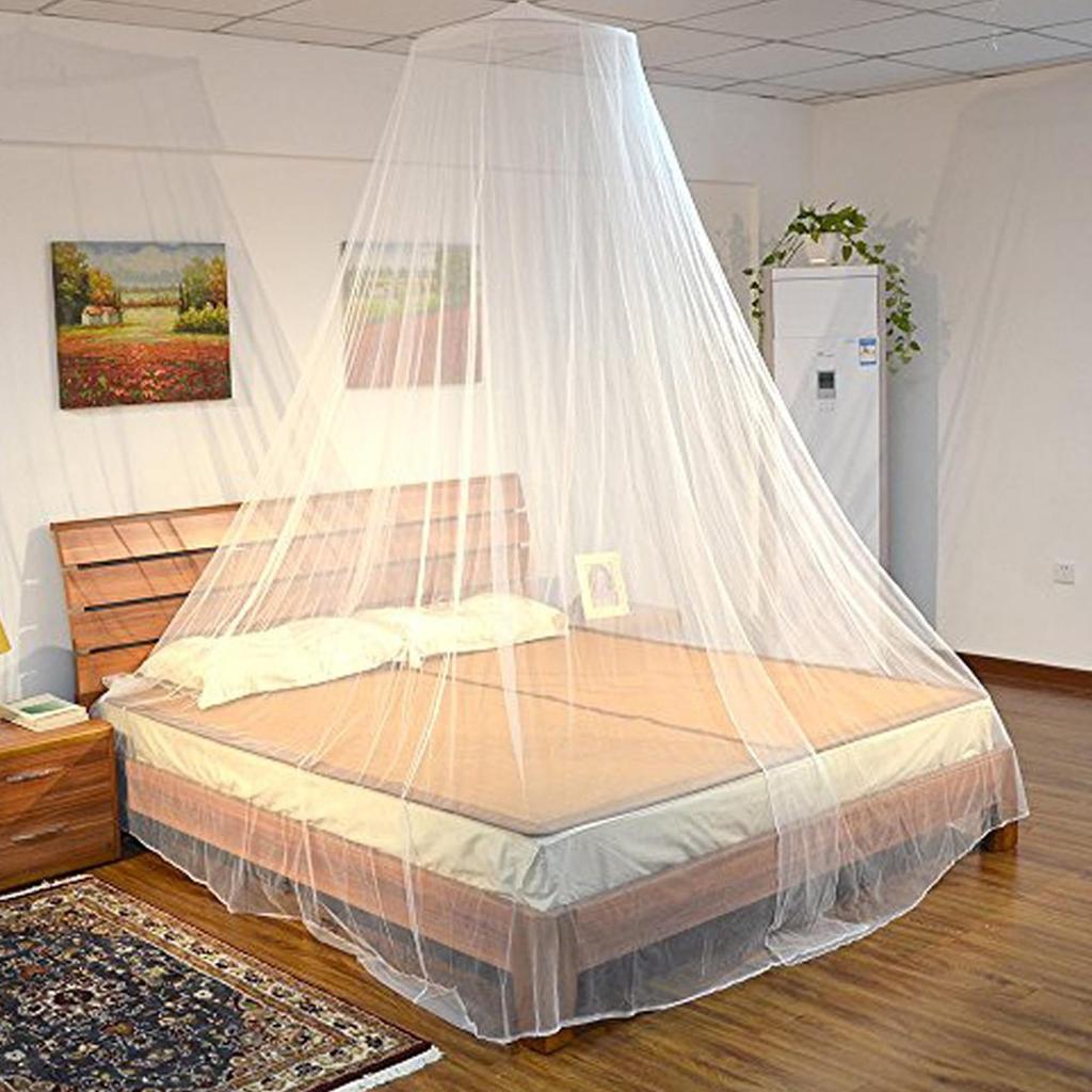 Mosquito Net Canopy Bed, Round Insect Repellent Tent, Mosquito Netting Sleeping Curtain, Princess-like Feel, Stylish Hanging Decor (White)