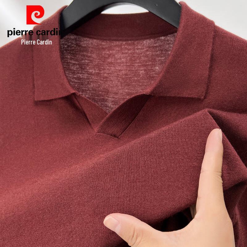 Мужской трикотажный свитер поло Pierre Cardin из смесового кашемира, можно стирать в машине