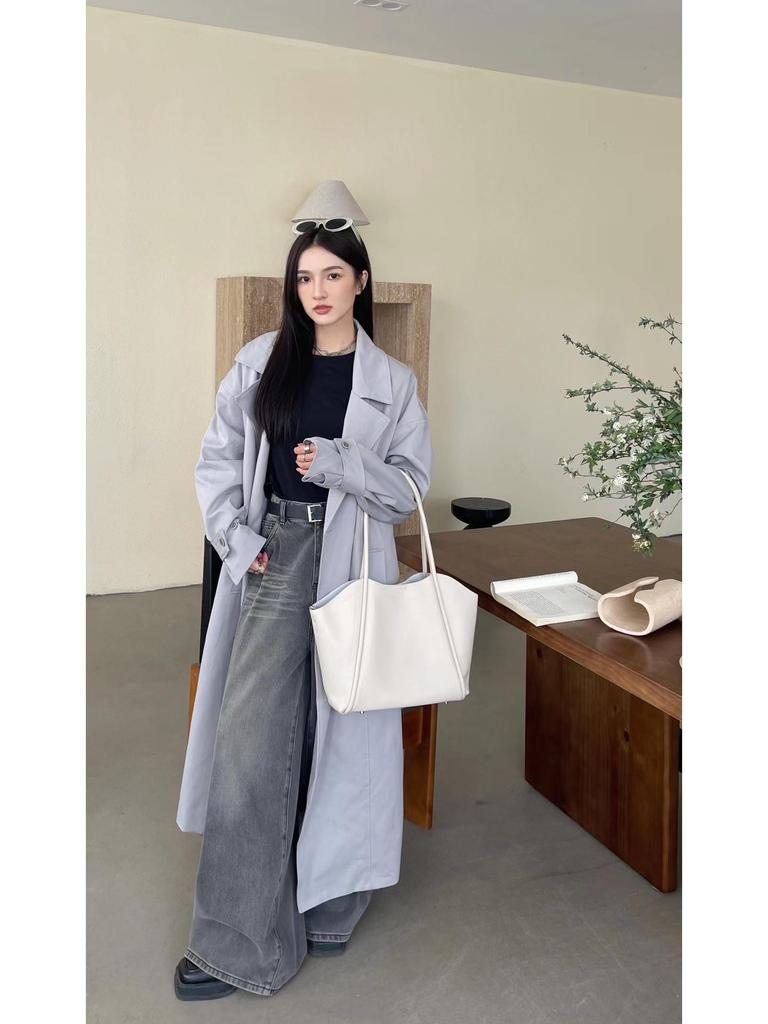 2025 Женская большая дизайнерская сумка из мягкой кожи, вместительная сумка через плечо из коровьей кожи