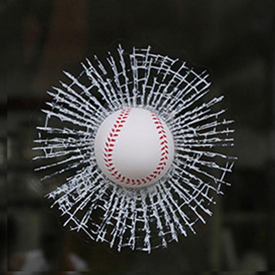 Creative 3D Funny Glass Sticker Tennis Baseball DIY Crazy Car Auto Supplies
