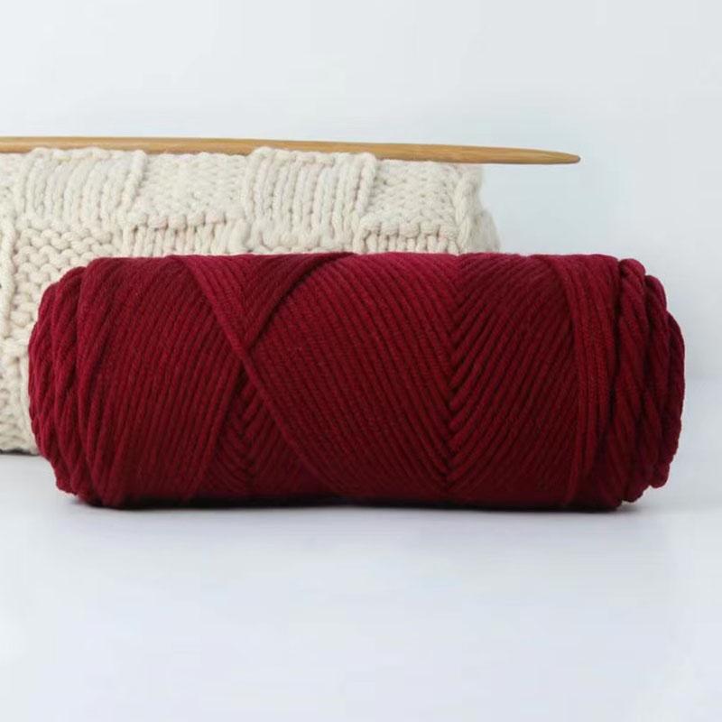 1Roll Crochet Thread Soft Cotton Hand-Woven 8 Strands Diy Scarf Hat Knitting Yarn Hand-Made