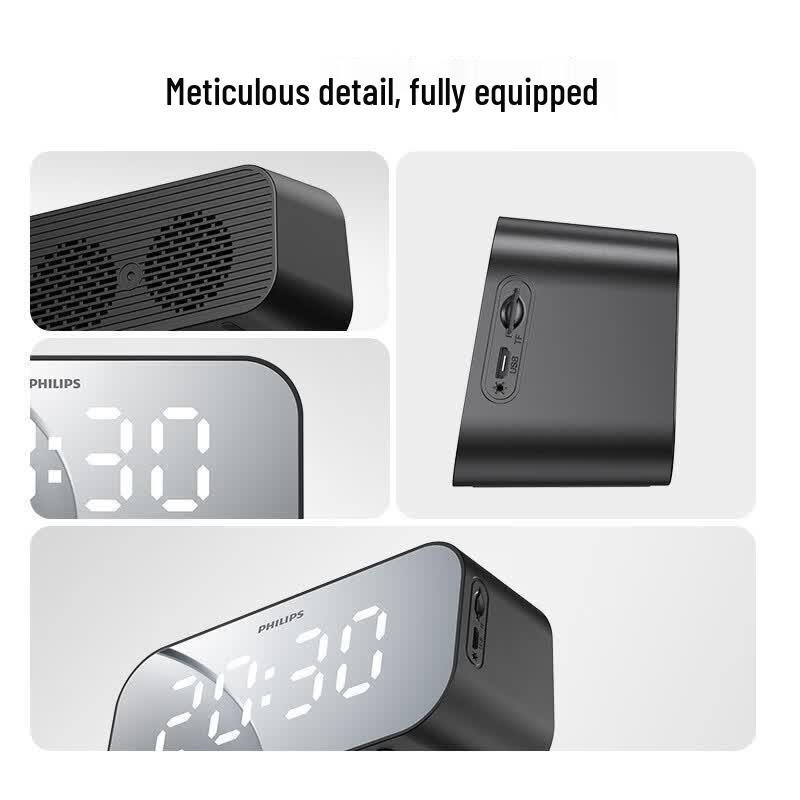 Philips Bluetooth Mirror Alarm Clock Speaker (CN version)