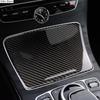 Car Carbon Fiber Interior Water Cup Holder Panel Cover Trim Car Sticker For Mercedes C Class W205 C180 C200 GLC