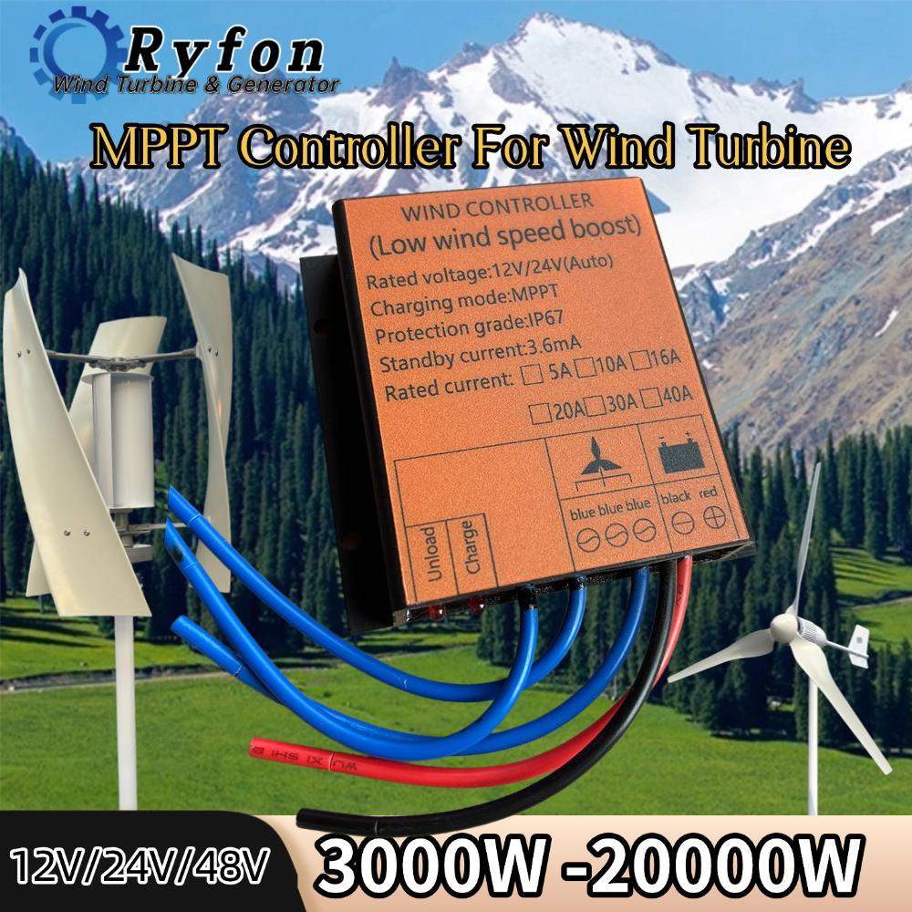3000W 5000W 8000W MPPT Wind Turbine Controller Wind Power Generating Controller With Overcharging Protection IP67 Waterproof