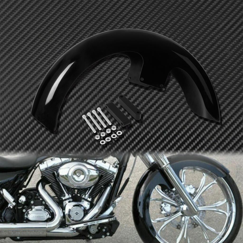 Мотоцикл Глянцевый Черный 21" Пленка 5.5" Переднее Крыло Для Harley Touring Road King Street Electra Glide FLTR FLHT FLHR Custom