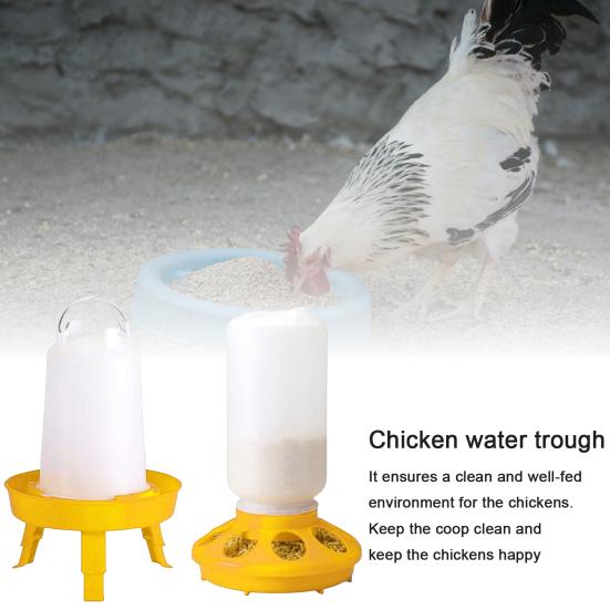 Chicken Feeder Foldable Legs Design Chicken Waterer Large Capacity Poultry Water Feeder for Home Farm Yard