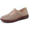New Summer Hollow Breathable Women's Toe-layer Cowhide Granny Shoes Casual Versatile Soft-soled Nurse Shoes