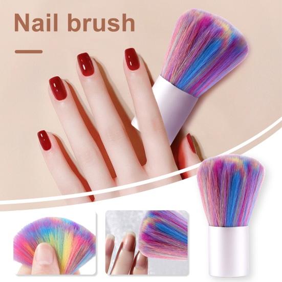 Кисть для ногтей с мягкой щетиной, косметическая кисточка, легко чистящаяся, многоразовая, для удаления пыли, кисточка для дизайна ногтей для макияжа, маникюра