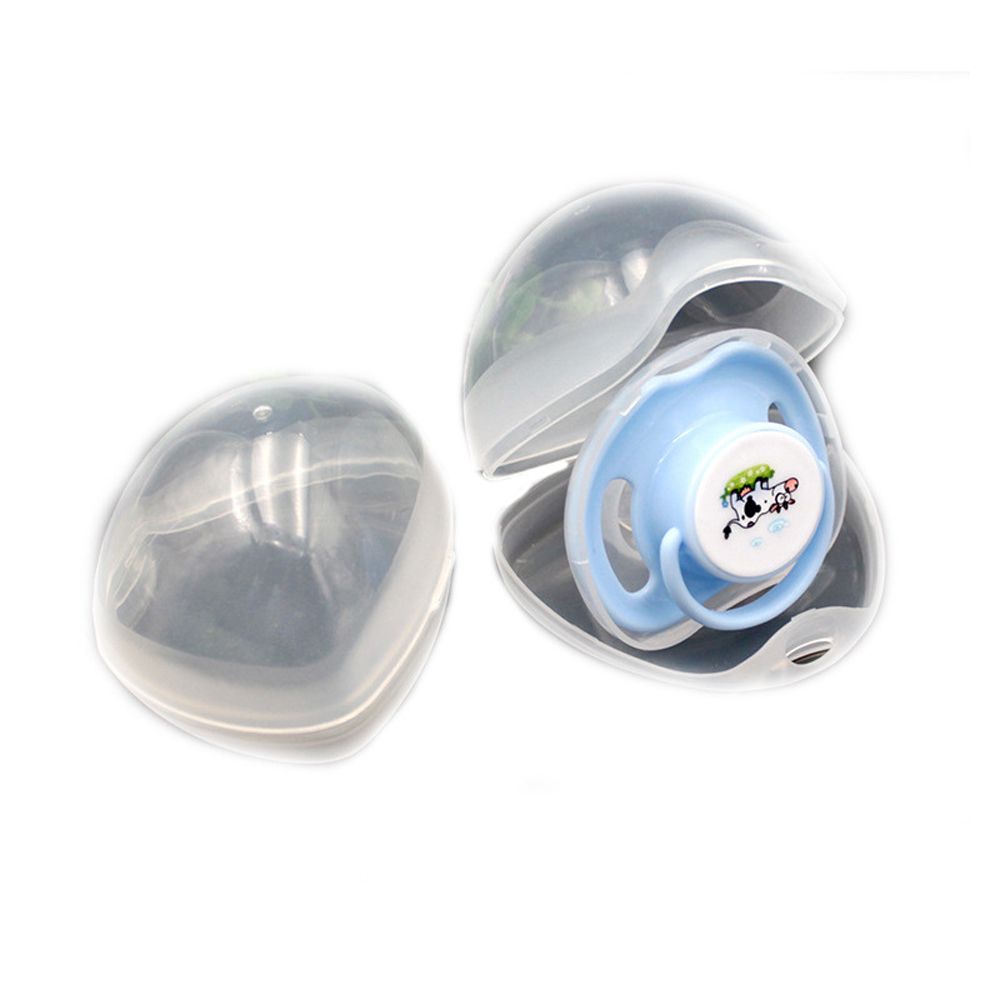Simple Transparent Infant Dustproof Case Baby Girls Storage Box Plastic Nipple Box Pacifier Box