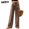 Women's Fashion Casual Solid Color Print High Waist Pants & Capris