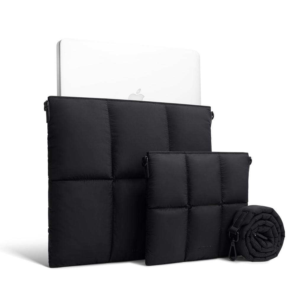 Comfyable Puffy Laptop Sleeve 13 Inch 14 Inch, Quilted Puffer Pillow Case with Strap Compatible for MacBook Air 13‘’ M4 2025 2024, MacBook Pro 13 Inch