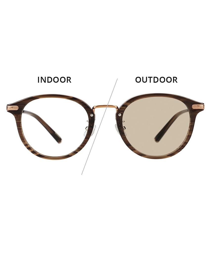 Фотохромные солнцезащитные очки Цвет линз меняется UNITED ARROWS United Arrows Золотой металл Унисекс Защита от УФ-лучей Защита от УФ-лучей Стильные Унисекс [Zoff]