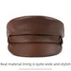Унисекс натуральная кожа капитанская шляпа: Немецкий берет в стиле ретро-панк-мотоцикла Harley.