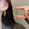 Модные матовые шлифованные серьги-кольца для женщин Ретро геометрические металлические круглые серьги Вечеринка Свадьба Модные ювелирные аксессуары
