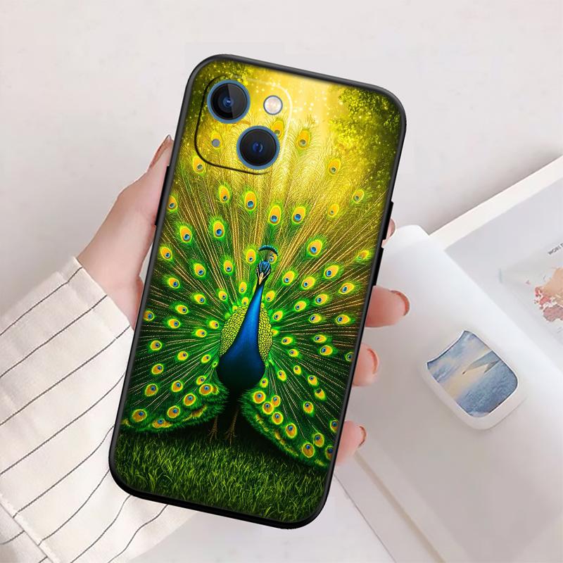 RP55 Peacock feather New High-End Shell Phone Case for Redmi Note 8 9 Pro Max 9S 9T 9C NFC 8T 8A 10A A4