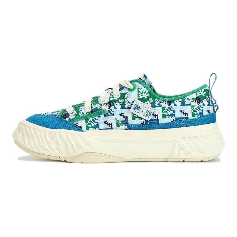 Fila Fosso Matisse Ретро Прочные Низкие Кеды из Канваса Мужские кеды Синий Белый F12M332303FVM