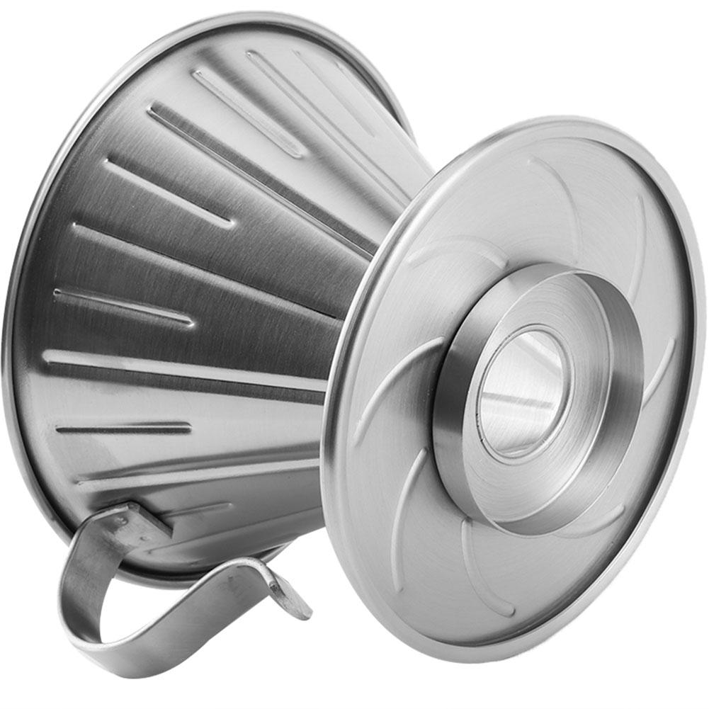 Нержавеющая сталь Pour Over Coffee Dripper Cone Filter Cup Stand Coffee Machine Accessories Home