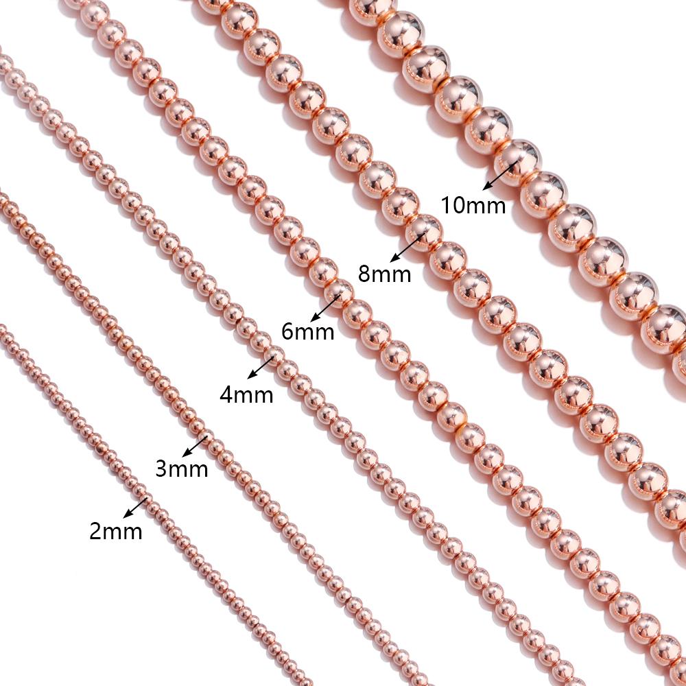 40-190 шт./лот 2-12 мм Натуральные бусины из гематита Гладкие круглые бусины из натурального камня Для изготовления ювелирных изделий DIY Браслет Ожерелье Россыпью