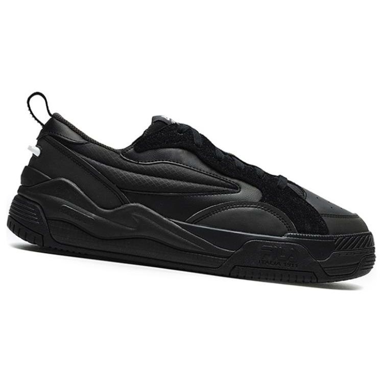 Fila Canestro Кожа Удобные Универсальные Амортизирующие Прочные Низкие Ретро Баскетбольные Кроссовки Мужские кроссовки Черные F12M241603FBA