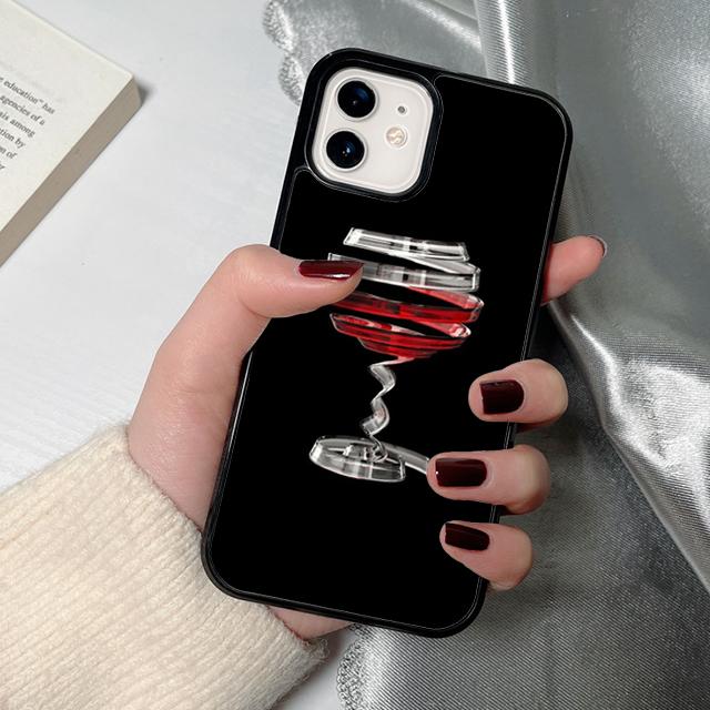 Red Wine Glass Phone Case for IPhone 18 17 Air 16 15 14 12 13 PLUS 11 PRO MAX Back Fundas coque Cover Shell