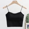 Ice Silk Seamless Sports Bra Camisole with Chest Pads - Women's Korean Style Summer Vest