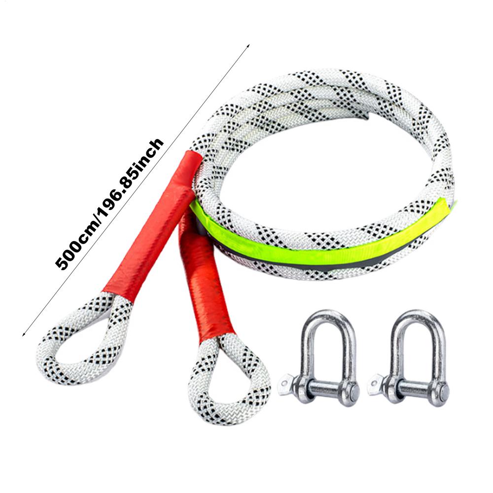3/4/5M Car Tow Rope Set 10T/5T Tow Strap Off Road Towing Rope Heavy Duty Emergencies Equipment Tow Rope With Hooks For Truck ATV