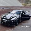 Масштаб 1/32 Nissan GTR, литая под давлением модель автомобиля, игрушечный автомобиль с откатным механизмом, звуком и светом для детей, коллекция подарков для мальчиков и девочек