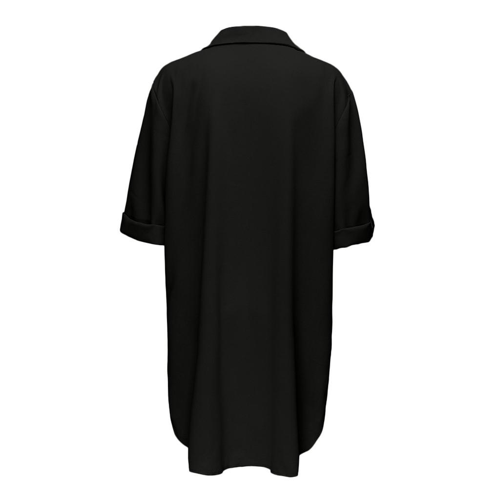 Модные женские однотонные женские рубашки с v-образным вырезом и карманами, топ с длинными рукавами