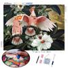 5D DIY Diamond Art Painting Pink Parrot Diamond Embroidery Animal Rhinestone Mosaic Home Decoration Picture