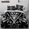 3D Print Satanic Bedding Demon Twin Bedding Hell Death Set Comforter Bed Duvet Cover Double King Home Textile Quilt Cover