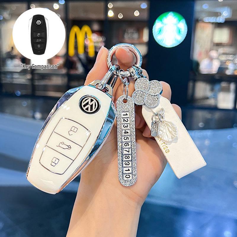 Чехол для ключа для Volkswagen Touareg 2021 года - Подходит для импортных моделей 2017-2021 годов