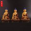 Brown Plated 21cm Shakyamuni Rulai Bodhisattva Buddha Statue,Resin Sweeping Demon Home Putting Decoration