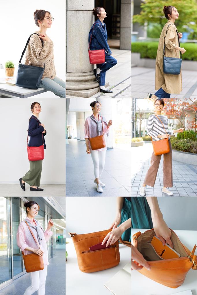 Shoulder Bag Genuine Leather Gentry 1033511 Chocolate [Dakota] Women's DA-1033511-41