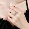 VVS1 D 1.00CT Round Moissanite Ring S925 Sterling Silver Gold Plated Beaded Paved Band for Women Engagement  ODM 