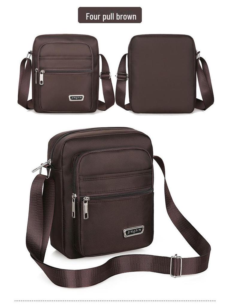 Корейская водонепроницаемая многослойная сумка через плечо большой емкости для мужчин и женщин