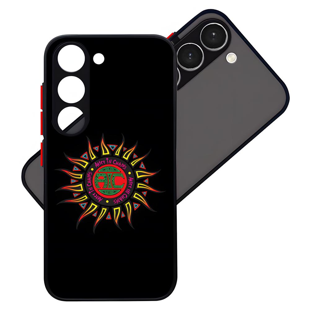 Retro Music Alice In Chains Phone Case For Samsung S25 S22 S24 S23 S21 FE Plus Ultra Skin Feel Bumper Case