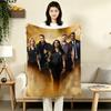 1PC Chicago Fire Patterned Flannel Blanket Suitable For All Seasons For Home Decor Warmth And Comfort Gifts Holiday Present