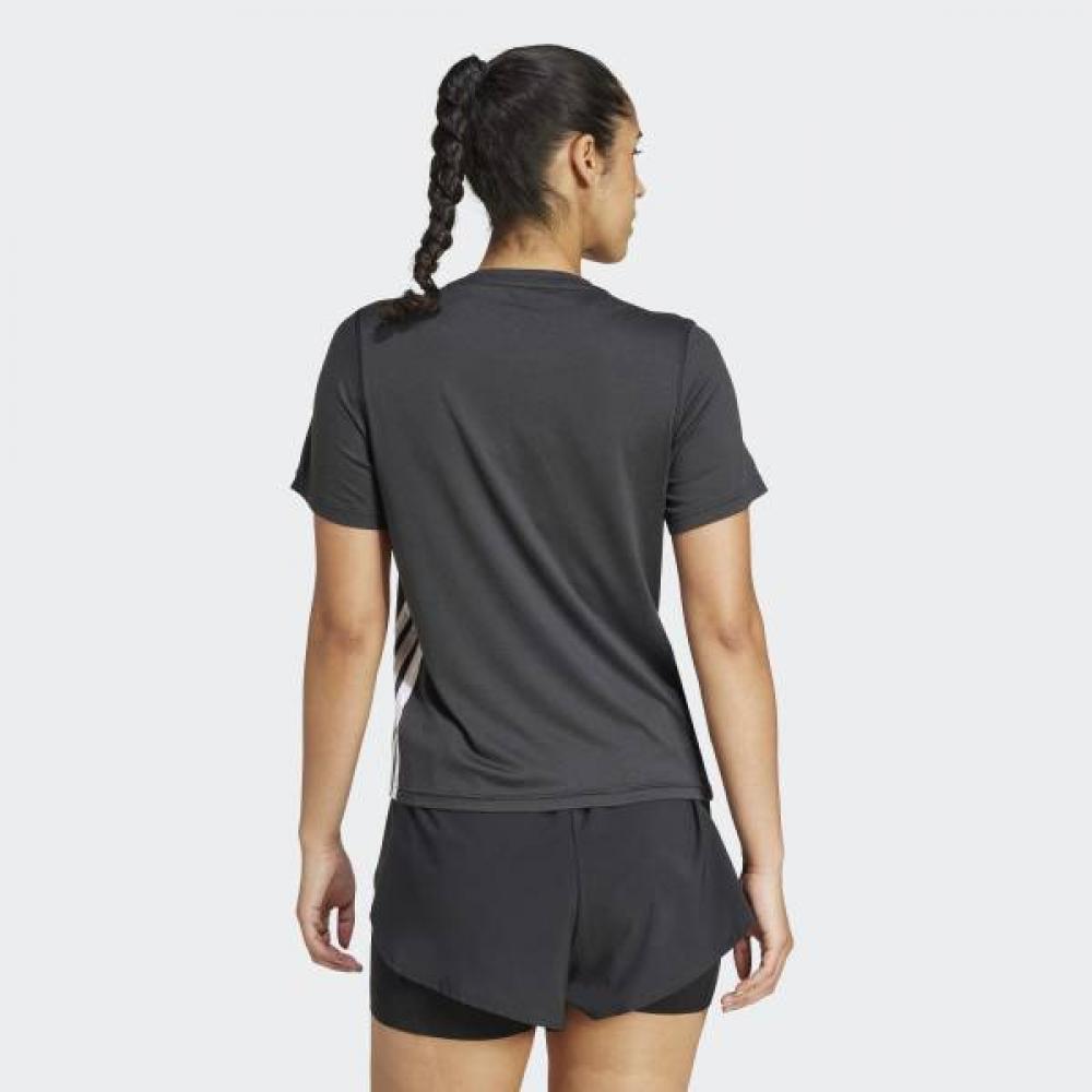 Adidas Женская футболка S Train ESSENTIALS 3S Workout Tee Training Functional с коротким рукавом, черная
