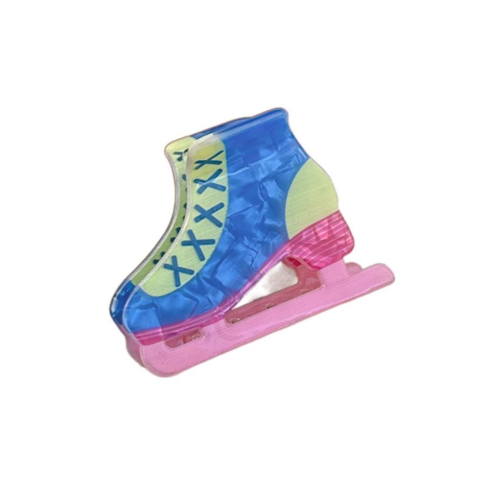 Sports Style Badminton Hair Claw PVC Book Shape Hair Clip Cute Roller Skates Shark Clip  Party
