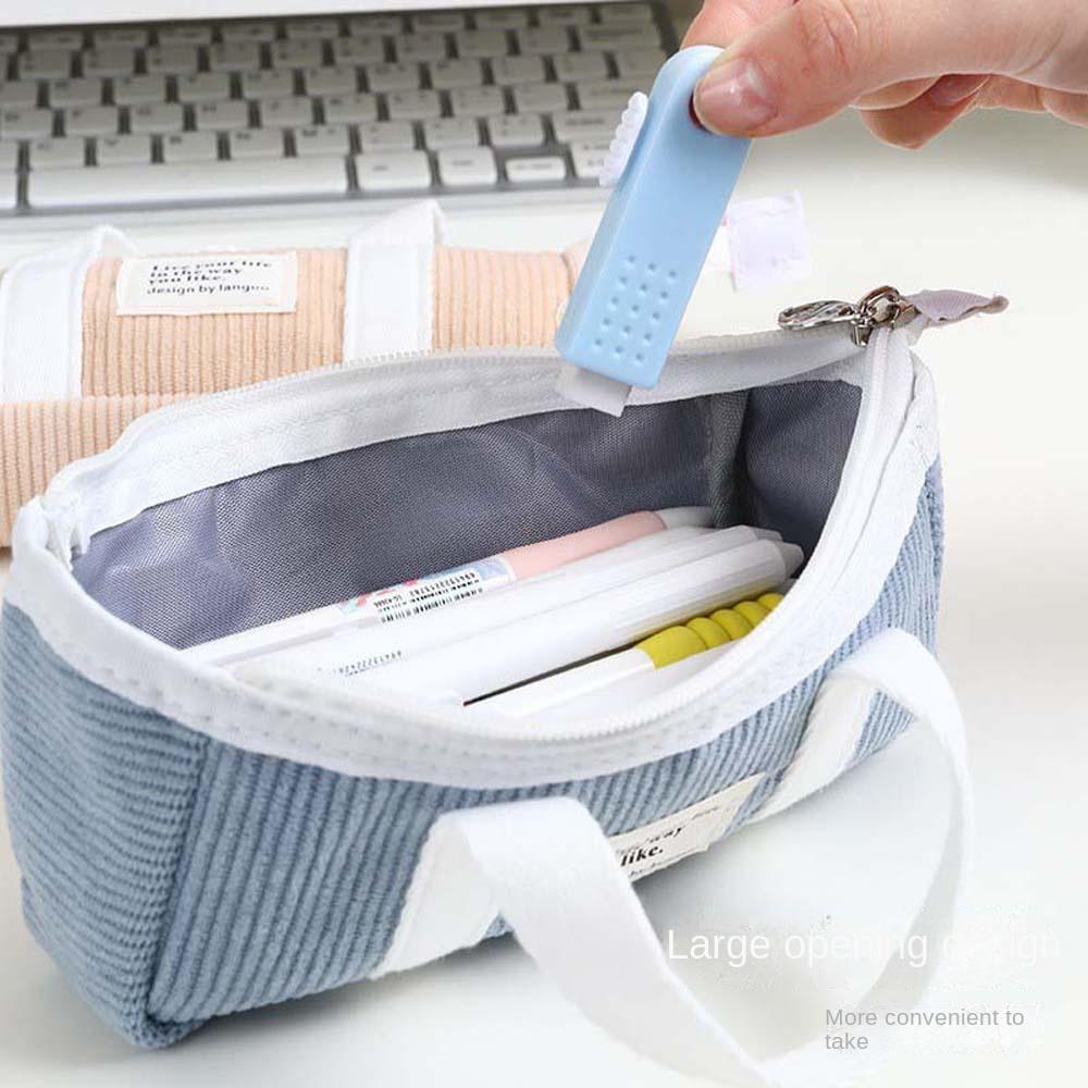 Desktop Storage Korean Style Pencil Case Handheld Pencil Pouch Handheld Stationery Bag Boys Girls