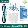 Совместимо для Cecotec Conga 1290 / 1390 / 1590 Робот-пылесос Запасные части Роликовая щетка Тряпка Насадка для швабры Ткань Hepa-фильтр