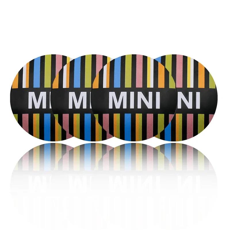 4pcs 56+60mm Car Wheel Hub Center Caps Rim Cover Badge Emblem Stickers For MINI Cooper One S JCW R55 R56 F55 F56 R57 R58 R59 R60 e3